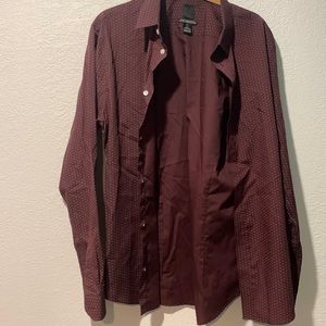H&M mens button down dress shirt large